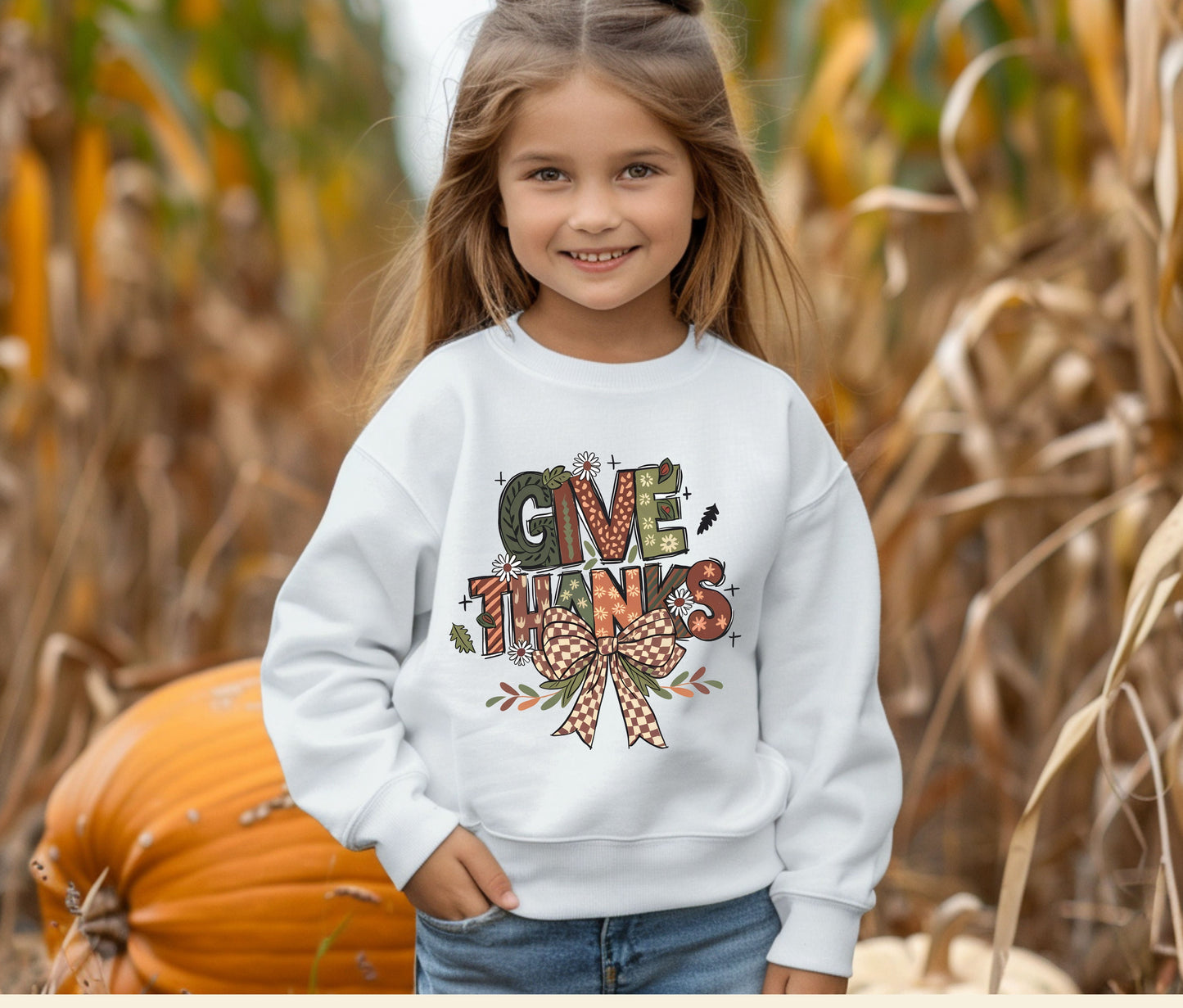 π¦ Thanksgiving Give Thanks Sweatshirt β Matching Fall Outfit for Moms & Kids