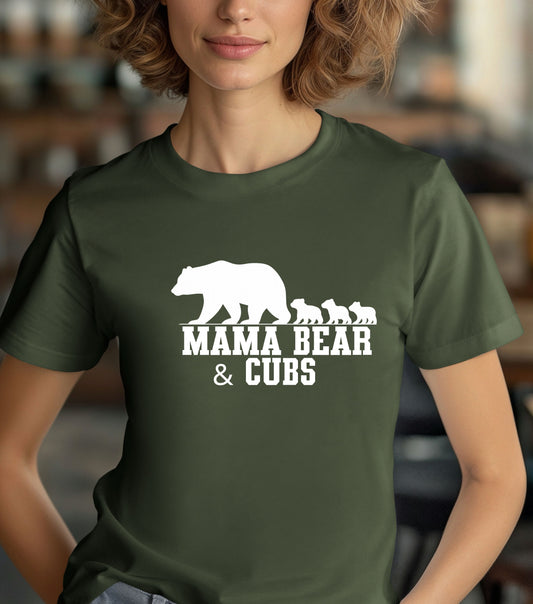 Mama Bear and Cubs – Custom Matching Family Shirts – Mother’s Day & Father’s Day Gift Idea
