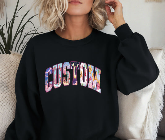 Custom Word Art Shirt – Personalized Name Shirt with Fun Letter Design, Gift for Teachers, Kids, Family, and Friends, Matching Custom T-Shirt