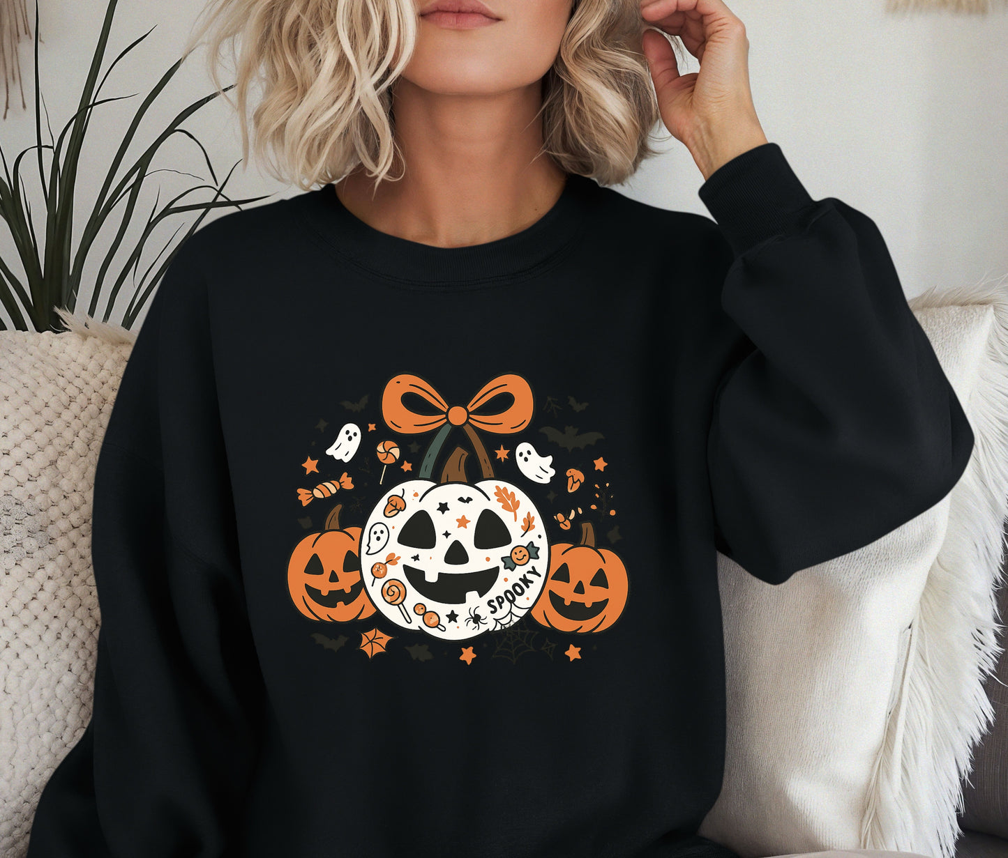 Spooky Halloween Sweatshirt, Halloween Sweatshirt, Halloween Gift, Lover Sweatshirt