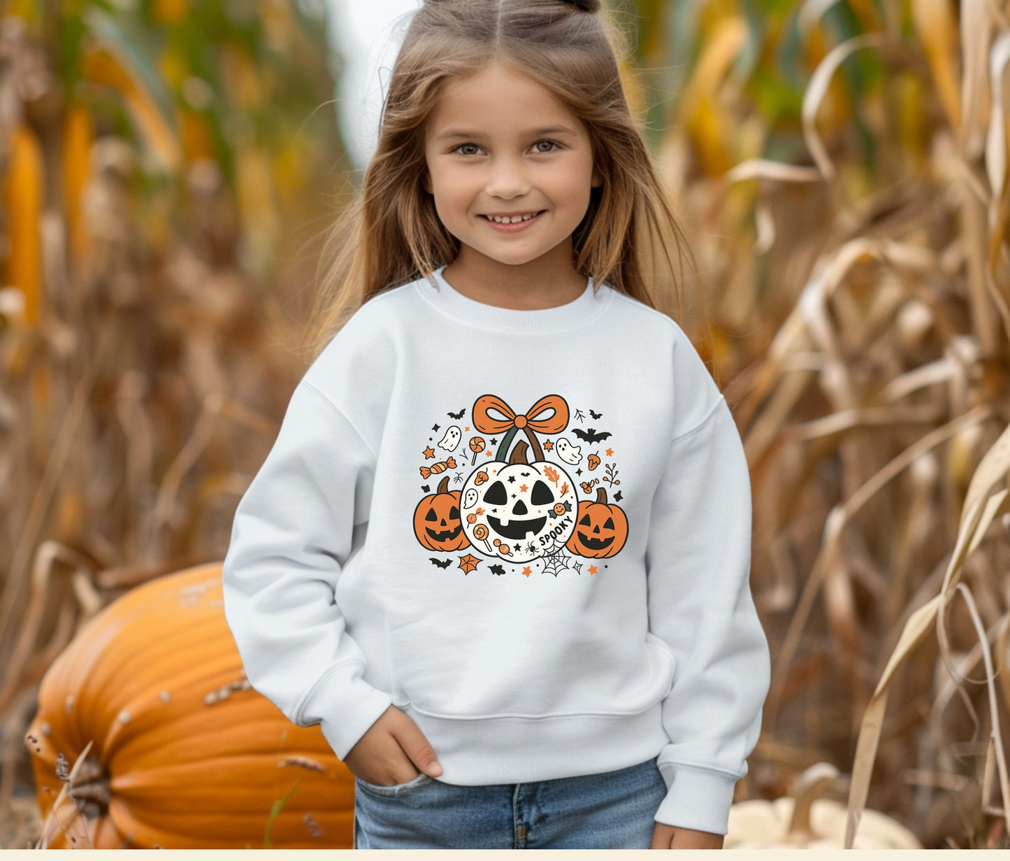 Kids Spooky Sweatshirt, Funny Halloween Shirt, Matching Halloween Sweatshirt , Ghost Halloween, Halloween Teacher Sweatshirt, Halloween Gift, Boo