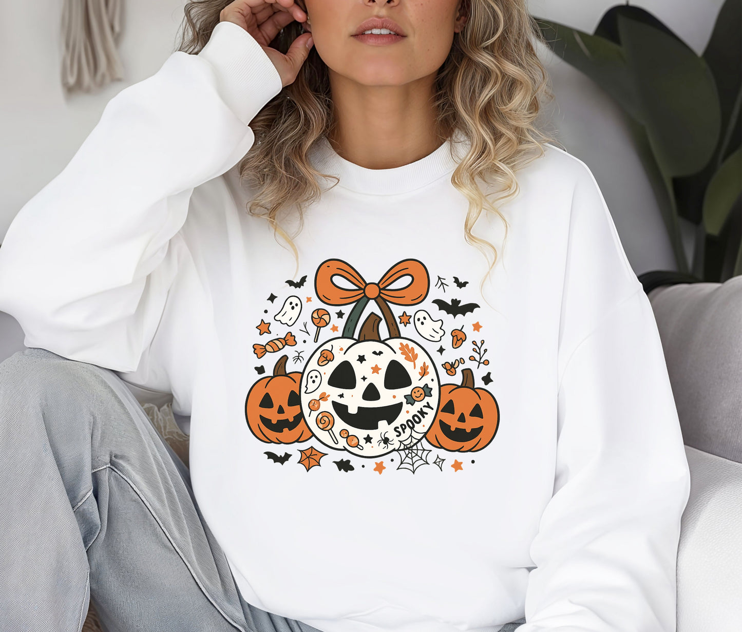 Spooky Halloween Sweatshirt, Halloween Sweatshirt, Halloween Gift, Lover Sweatshirt