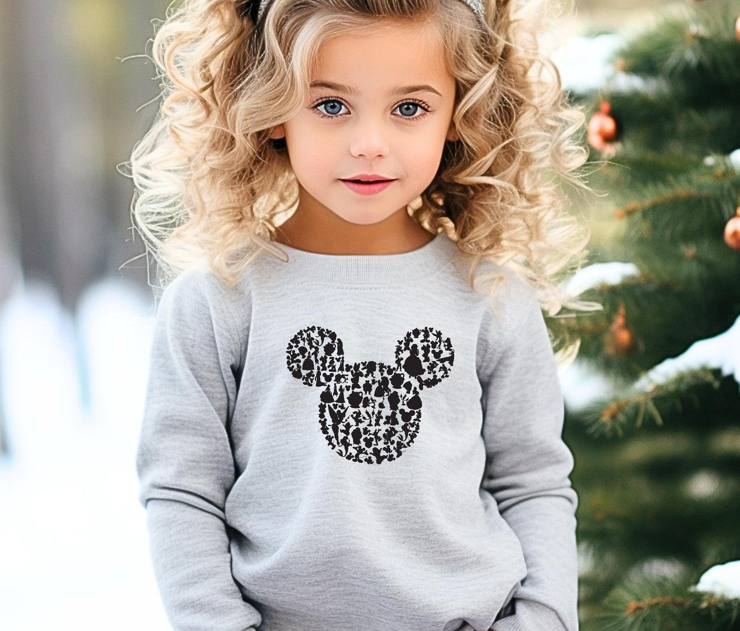 🖤 Matching Family Sweatshirt – Classic Mouse Silhouette Print 🖤
