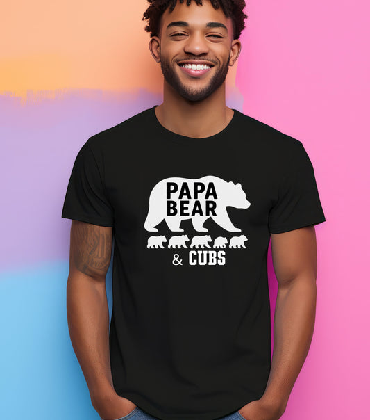 Papa Bear and Cubs – Custom Matching Family Shirts – Mother’s Day & Father’s Day Gift Idea