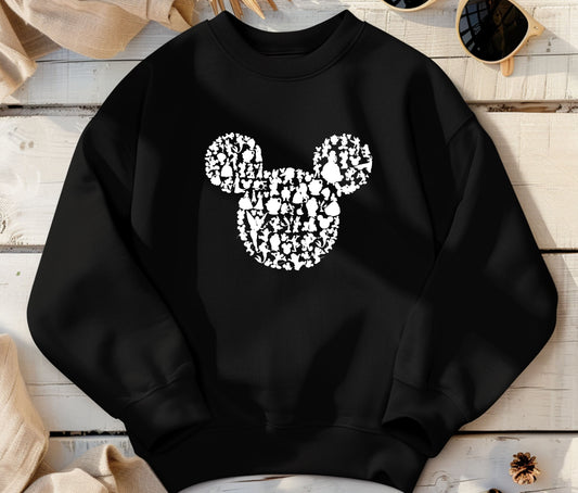 🖤 Matching Family Sweatshirt – Classic Mouse Silhouette Print 🖤