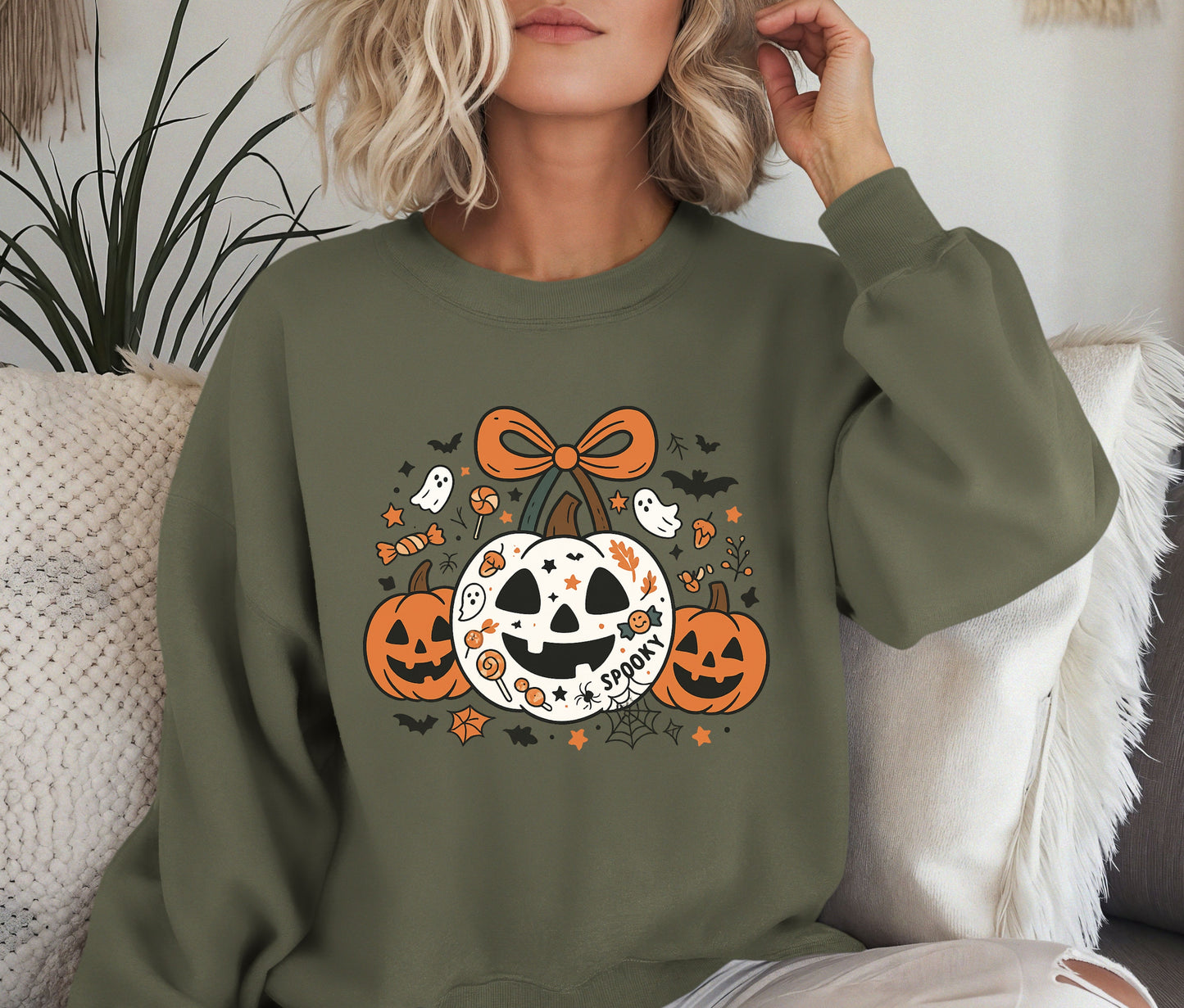 Spooky Halloween Sweatshirt, Halloween Sweatshirt, Halloween Gift, Lover Sweatshirt