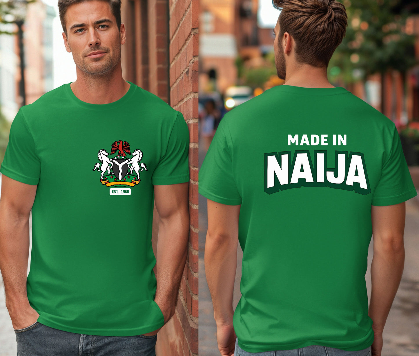 Nigerian Independece Day Shirt , Naija to the World T-Shirt, Nigerian Pride Shirt | African Heritage Tee | Green White Green Nigeria Flag Shirt | Unisex Naija Culture Tee
