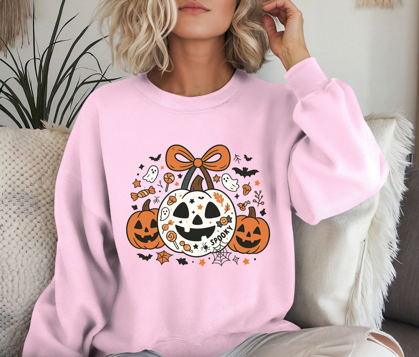 Spooky Halloween Sweatshirt, Halloween Sweatshirt, Halloween Gift, Lover Sweatshirt