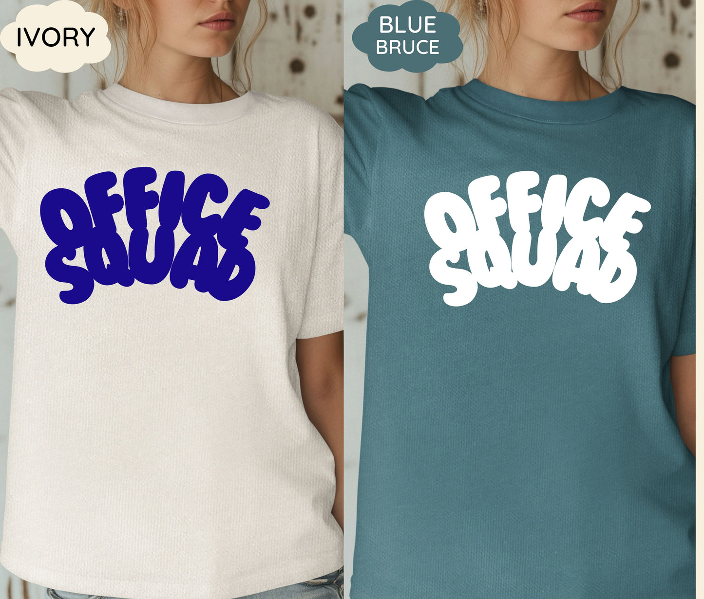 Custom “Office Squad” Matching T-Shirts – Teamwork Shirts for Office Staff, Corporate Events, Group Outings & Work Gifts
