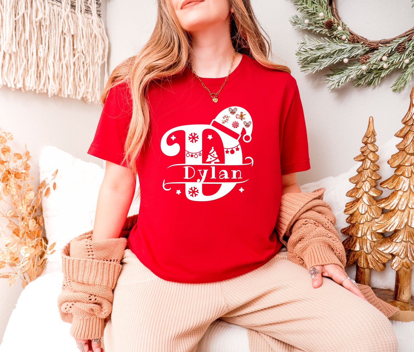 🎄Personalize Each Name Tshirt Custom Christmas Shirts for Family | Matching Holiday Shirts | Personalized Family Christmas Outfits