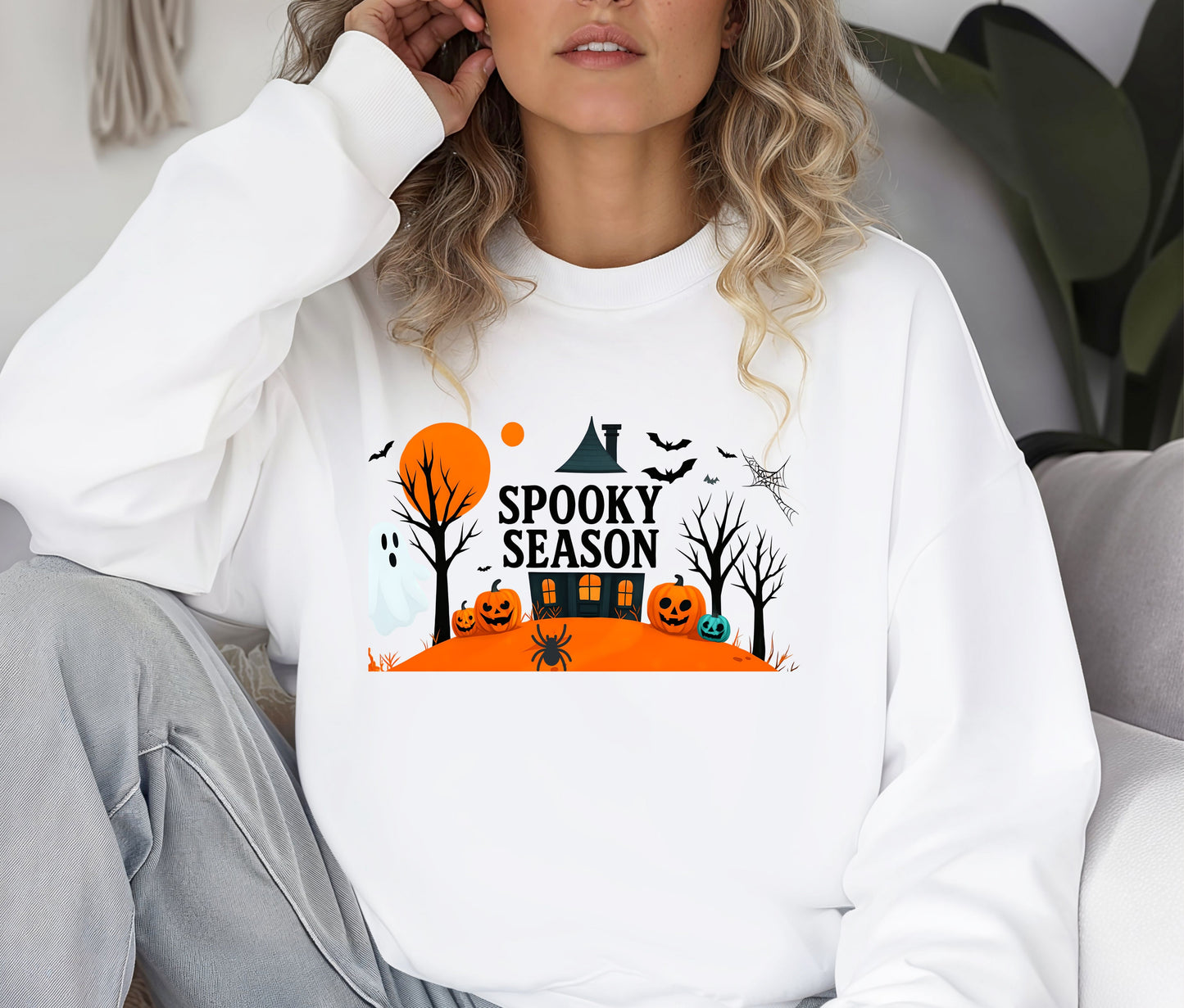 Kids Autumn Sweatshirt, Funny Halloween Shirt, Skeleton Halloween, Ghost Halloween, Halloween Teacher Sweatshirt, Halloween Gift, Boo