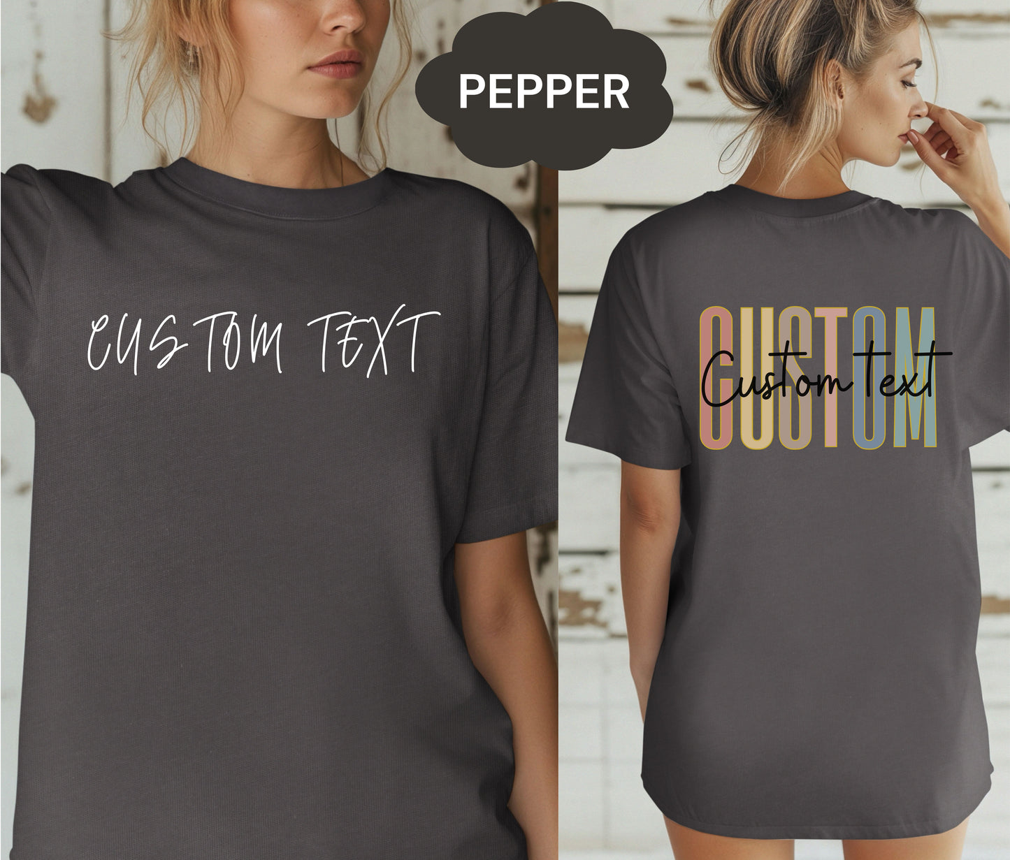 Custom Logo Shirt with Company Name on Back โ Personalized Business Branding Tee โ Custom Workwear T-Shirt for Teams, Events, and Staff
