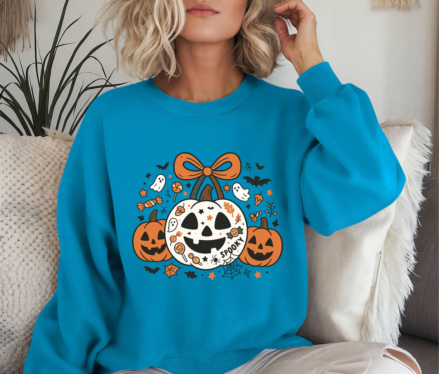 Spooky Halloween Sweatshirt, Halloween Sweatshirt, Halloween Gift, Lover Sweatshirt