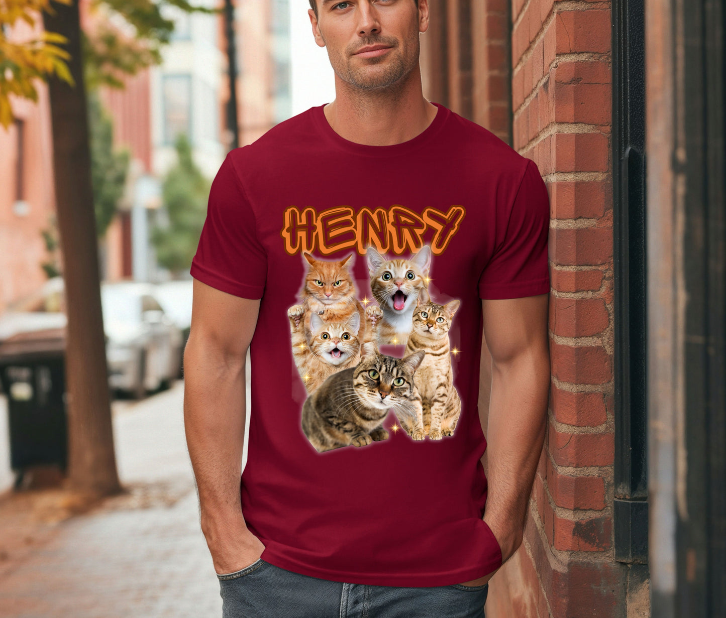 Custom Cat Photo Shirt | Personalized Pet Lover T-Shirt | Cat Mom Gift | Funny Cat Lover Tee | Pet Portrait Shirt | Custom Pet Name Shirt