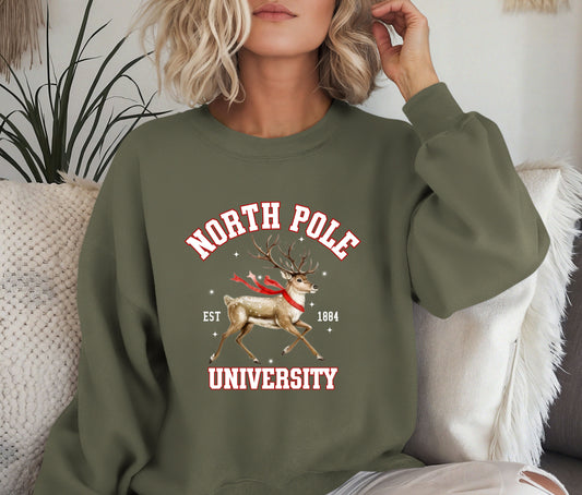 ๐ North Pole Christmas Tree Sweatshirt | Vintage Red Truck Holiday Crewneck | Cozy Christmas Sweater | Farmhouse Winter Gift for Her