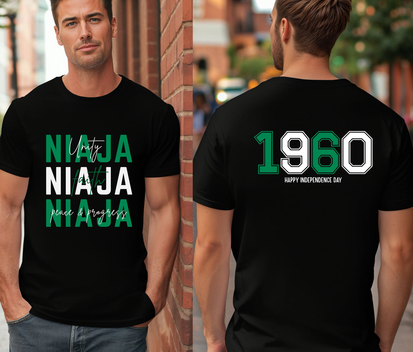 Nigerian Independece Day Shirt , Naija to the World T-Shirt, Nigerian Pride Shirt | African Heritage Tee | Green White Green Nigeria Flag Shirt | Unisex Naija Culture Tee