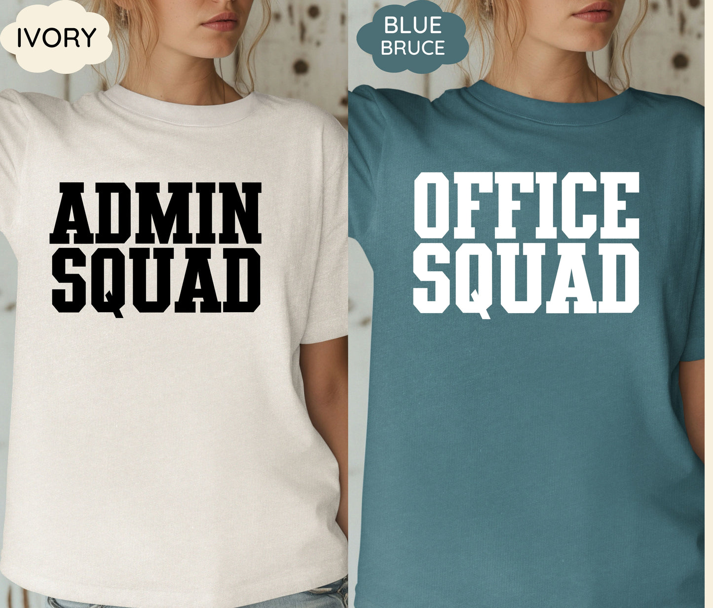 Custom Office Squad & Admin Squad Shirts – Personalized Group Tees for Teams, Work Events, Corporate Gifts, and Bulk Orders