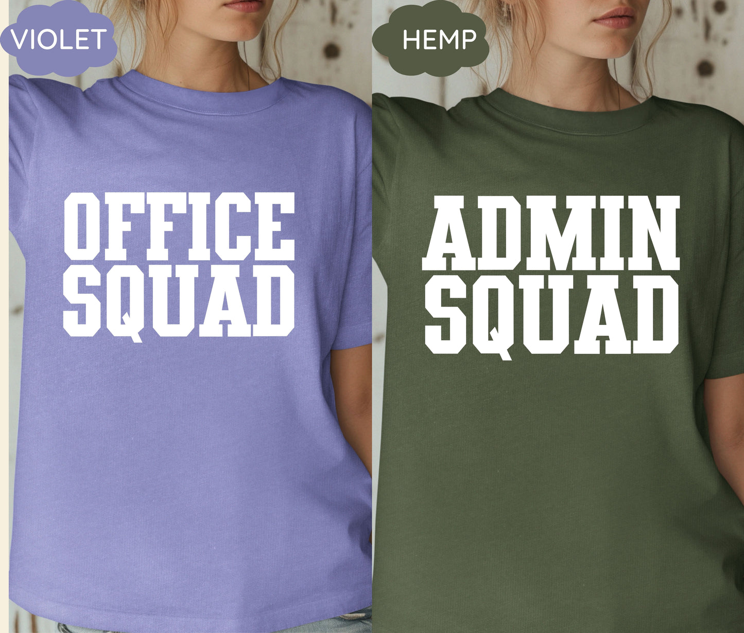 Custom Office Squad & Admin Squad Shirts – Personalized Group Tees for Teams, Work Events, Corporate Gifts, and Bulk Orders
