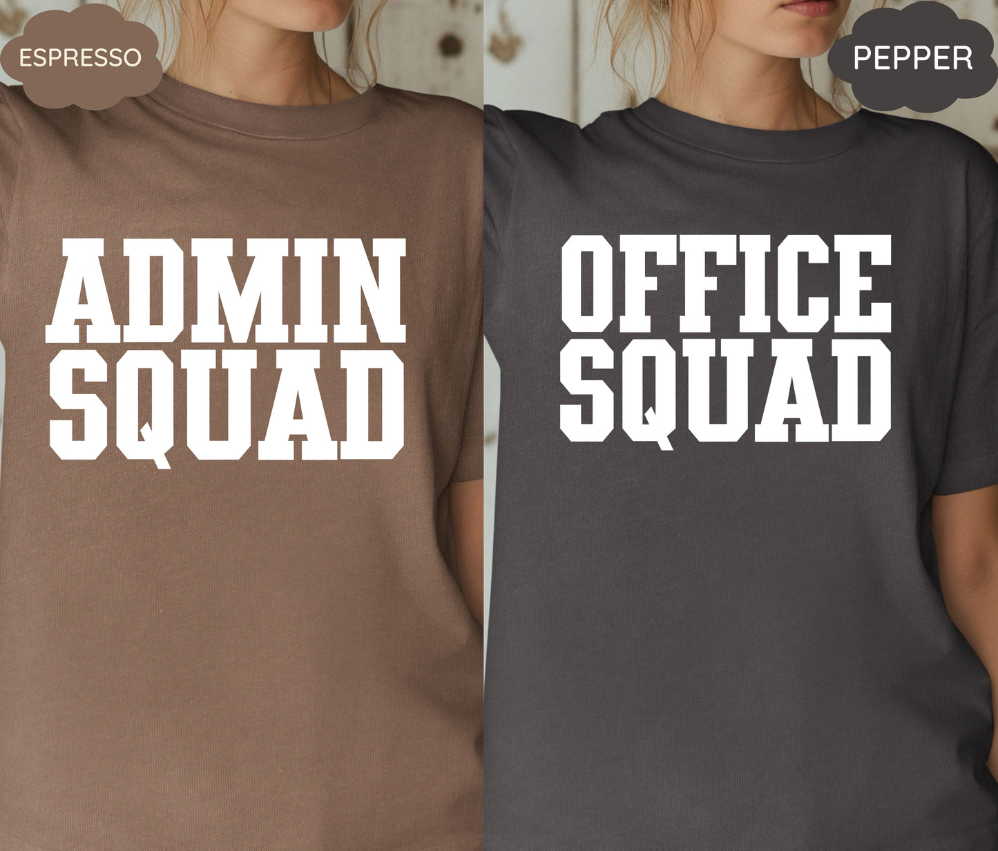 Custom Office Squad & Admin Squad Shirts – Personalized Group Tees for Teams, Work Events, Corporate Gifts, and Bulk Orders