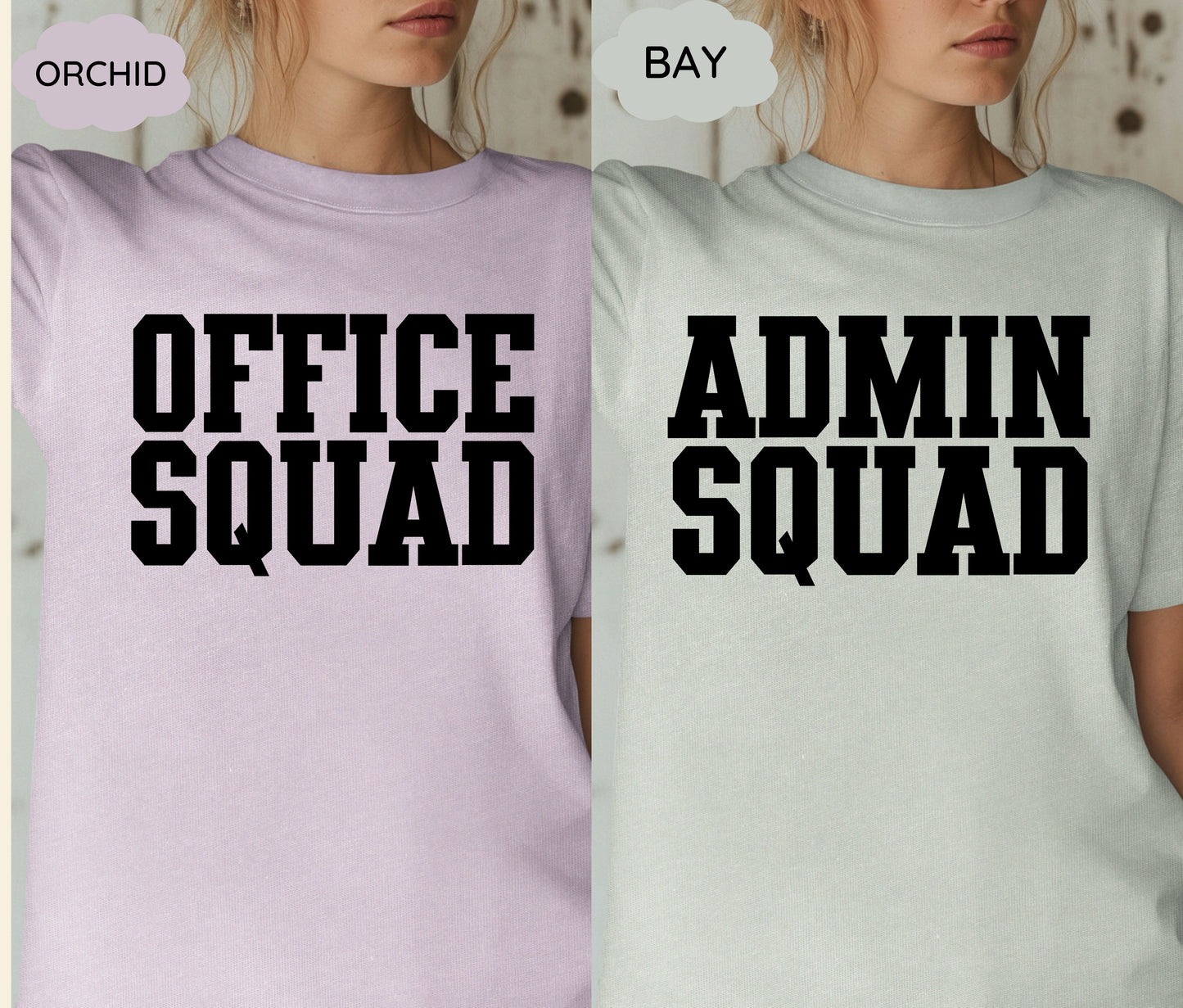 Custom Office Squad & Admin Squad Shirts – Personalized Group Tees for Teams, Work Events, Corporate Gifts, and Bulk Orders