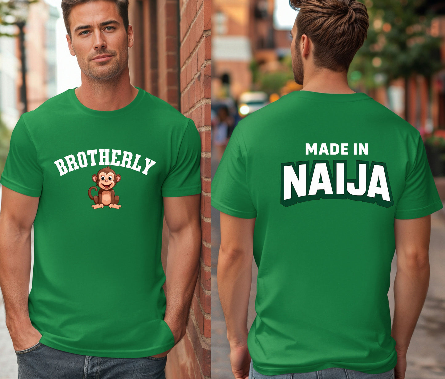 Brotherly And Sisterly Nigerian Slang Shirt, Nigerian Independece Day Shirt , Naija to the World T-Shirt, Nigerian Pride Shirt | African Heritage Tee | Green White Green Nigeria Flag Shirt | Unisex Naija Culture Tee