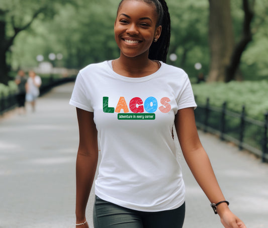 Lagos Shirt , Naija to the World T-Shirt, Nigerian Pride Shirt | African Heritage Tee | Green White Green Nigeria Flag Shirt | Unisex Naija Culture Tee