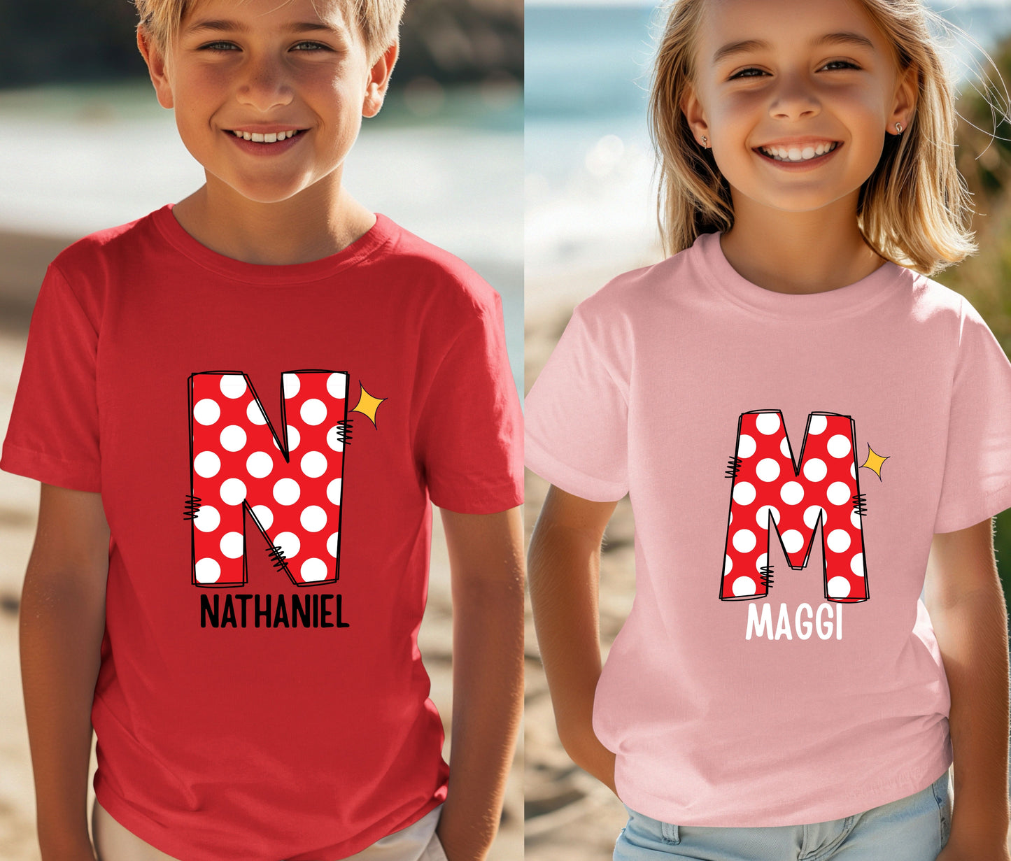 π Personalized Alphabet Kids Shirts β Fun Initial Tees with Custom Styles π
