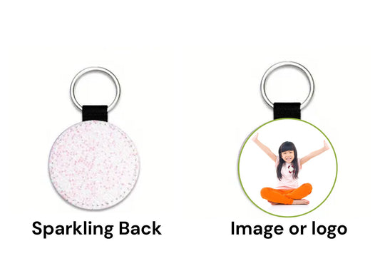 ✨ Personalized Sparkling Keychain – One-Sided Print | Custom Logo or Image | Glossy Shine | Perfect Souvenir & Gift ✨