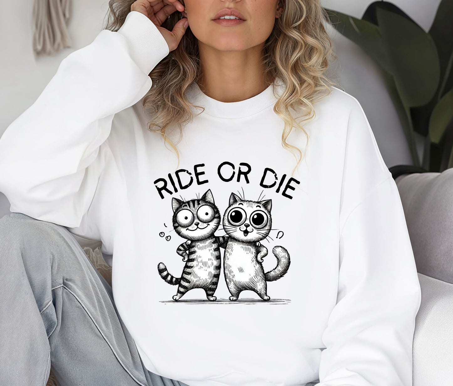 Unisex Best Friend Ride or Die Sweatshirt