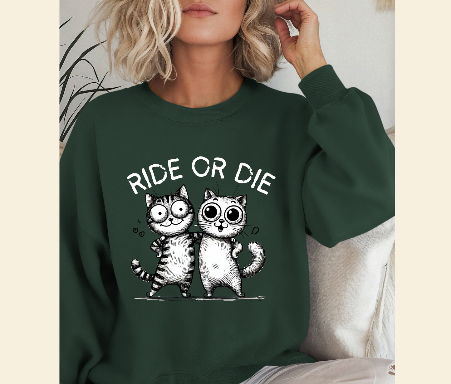 Unisex Best Friend Ride or Die Sweatshirt