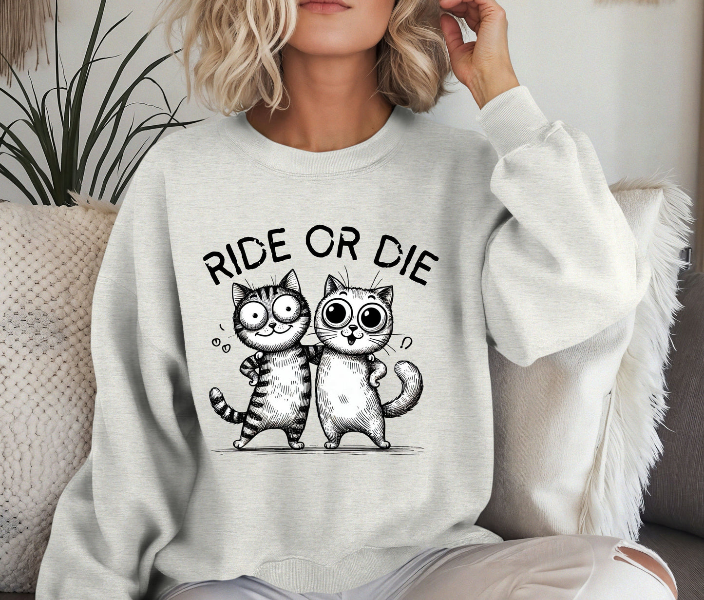 Unisex Best Friend Ride or Die Sweatshirt