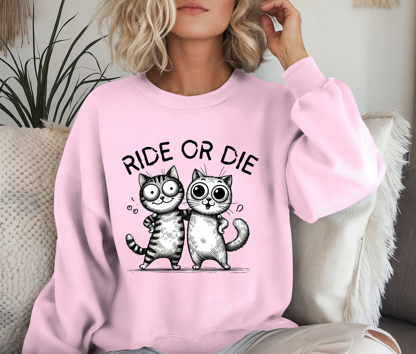 Unisex Best Friend Ride or Die Sweatshirt