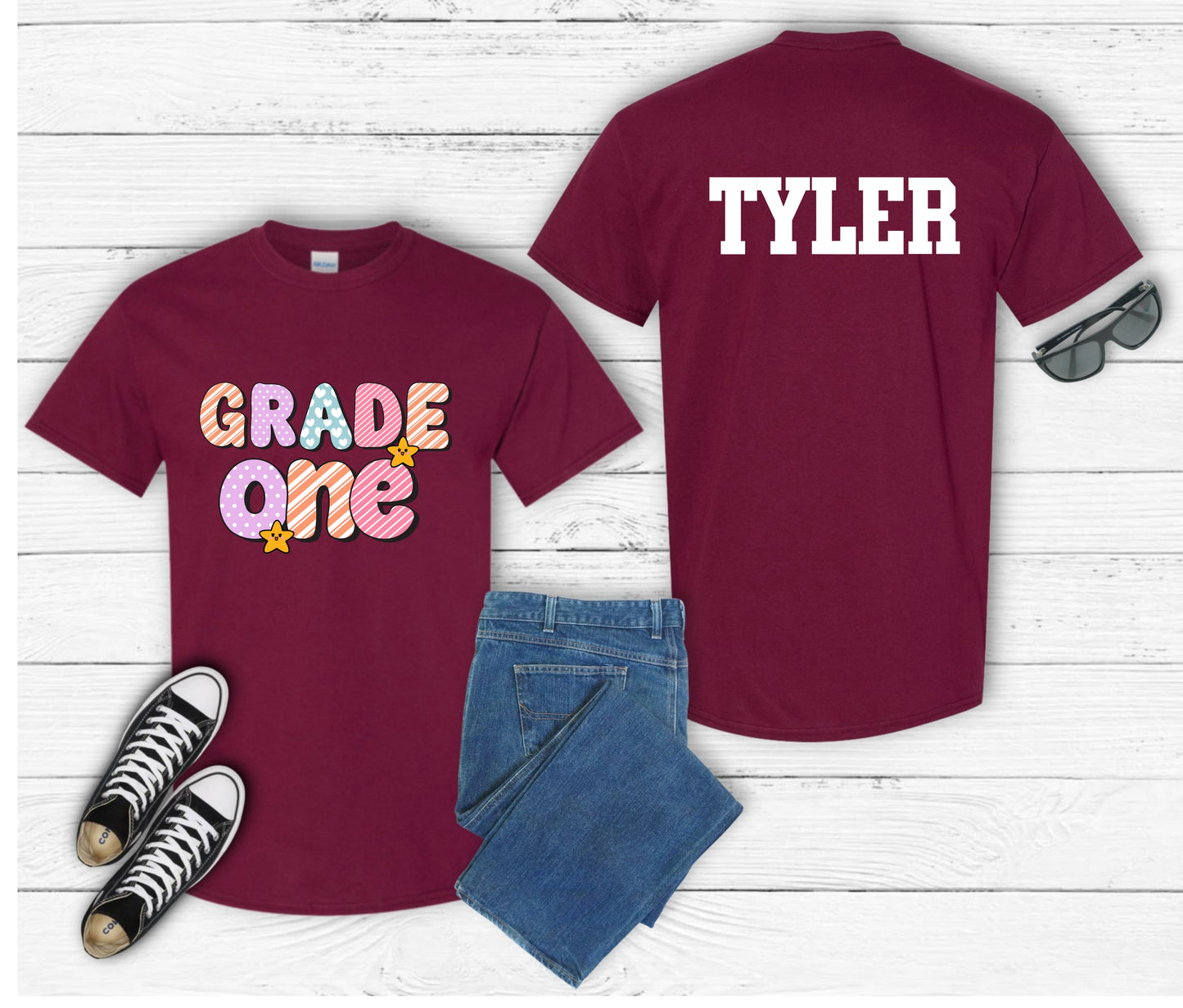 Personalized Back to School Shirt for Kids – Custom Name Tee | First Day of School Outfit | Preschool & Kindergarten Shirt | Custom Kids T-Shirt