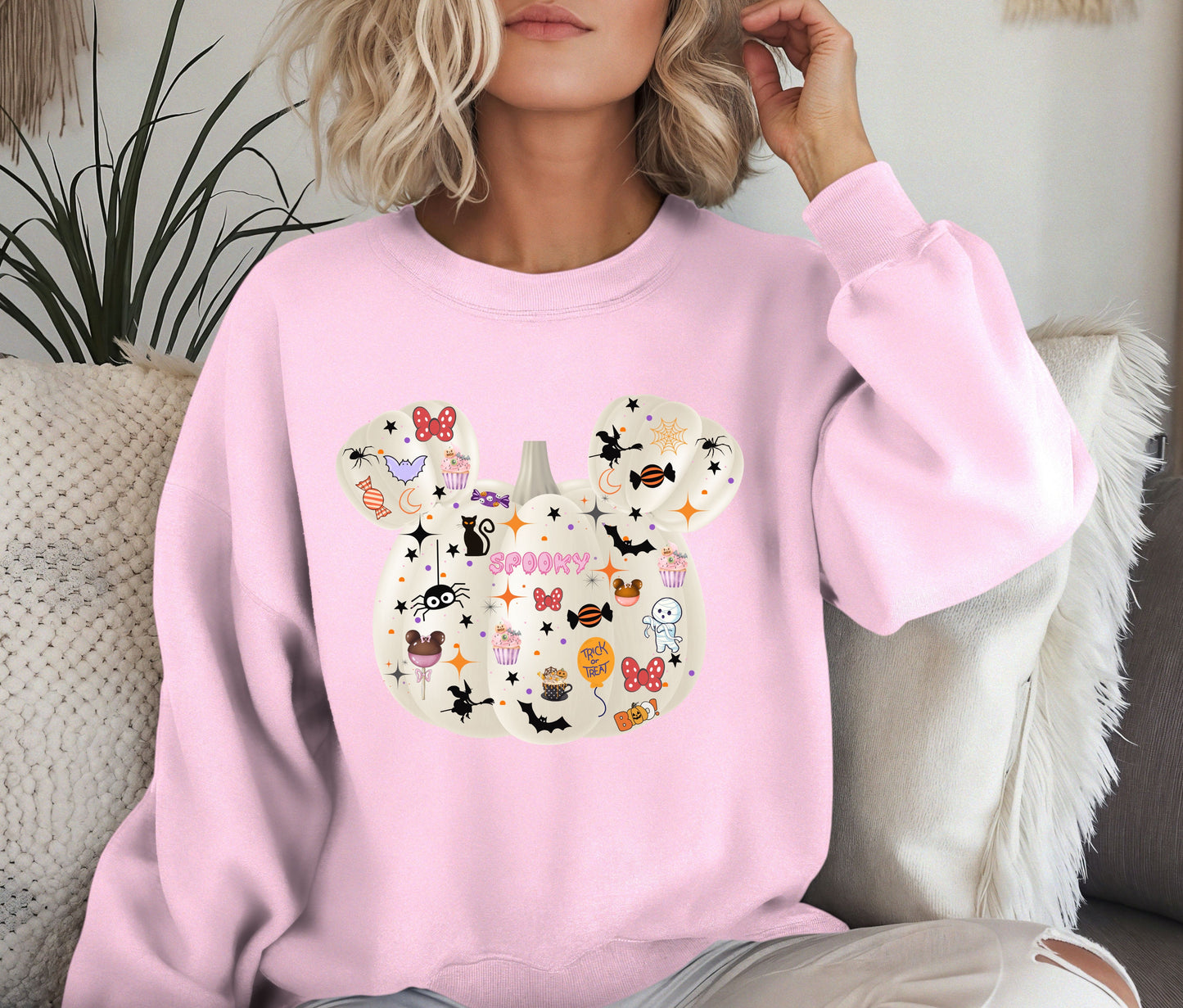 Spooky Halloween Sweatshirt, Halloween Sweatshirt, Halloween Gift, Lover Sweatshirt, Matching Mom And Daughter Sweatshirt