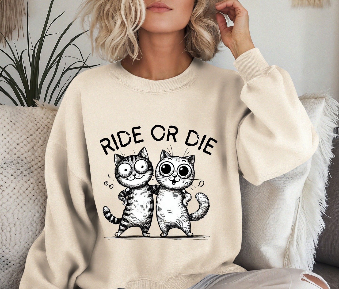 Unisex Best Friend Ride or Die Sweatshirt