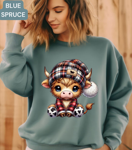 Highland Cow Sweatshirt – Funny Cow Lover Gift, Sassy Farm Animal Pullover, Cute Highland Cow Shirt, Western Fall Crewneck