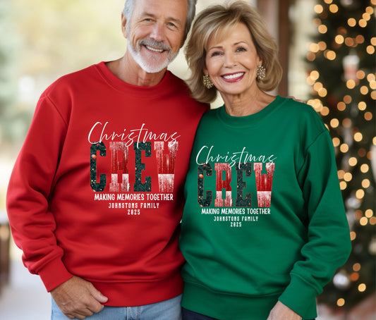 ๐Christmas Crew Making Memories Together, Christmas Shirts for Family | Matching Holiday Shirts | Personalized Family Christmas Outfits
