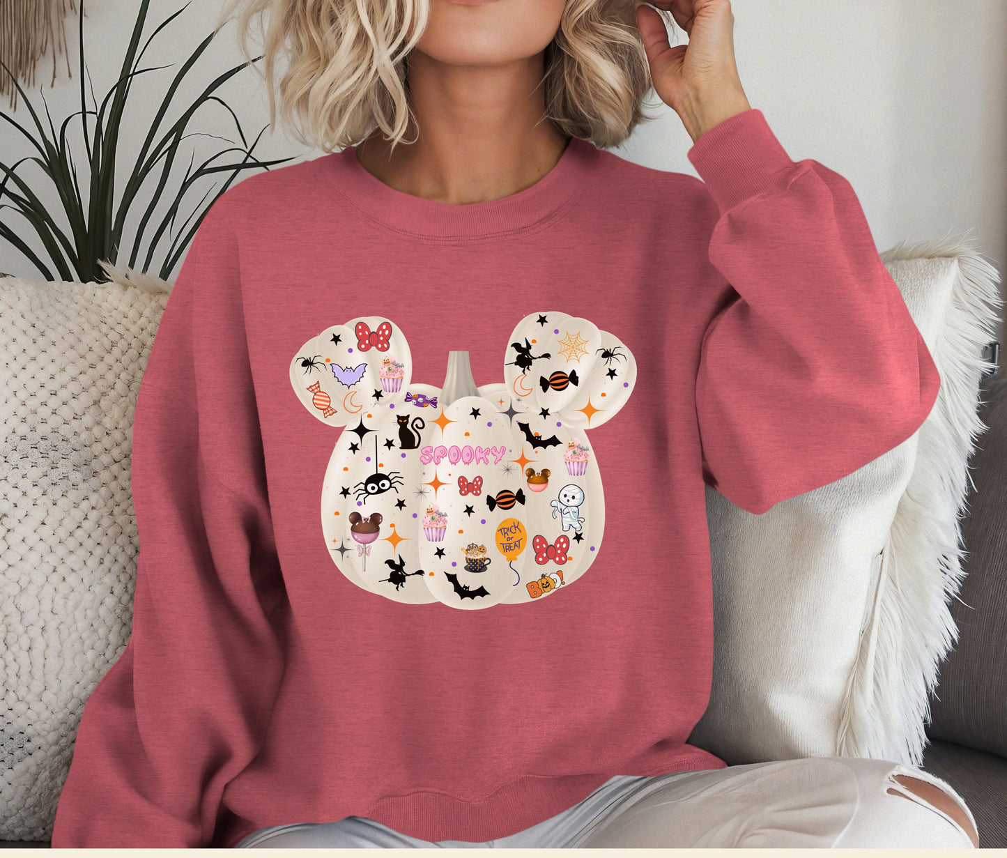 Spooky Halloween Sweatshirt, Halloween Sweatshirt, Halloween Gift, Lover Sweatshirt, Matching Mom And Daughter Sweatshirt
