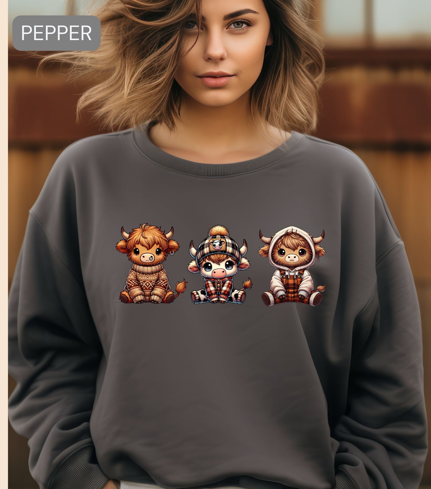 Highland Cow Sweatshirt – Funny Cow Lover Gift, Sassy Farm Animal Pullover, Cute Highland Cow Shirt, Western Fall Crewneck (Copy) (Copy)