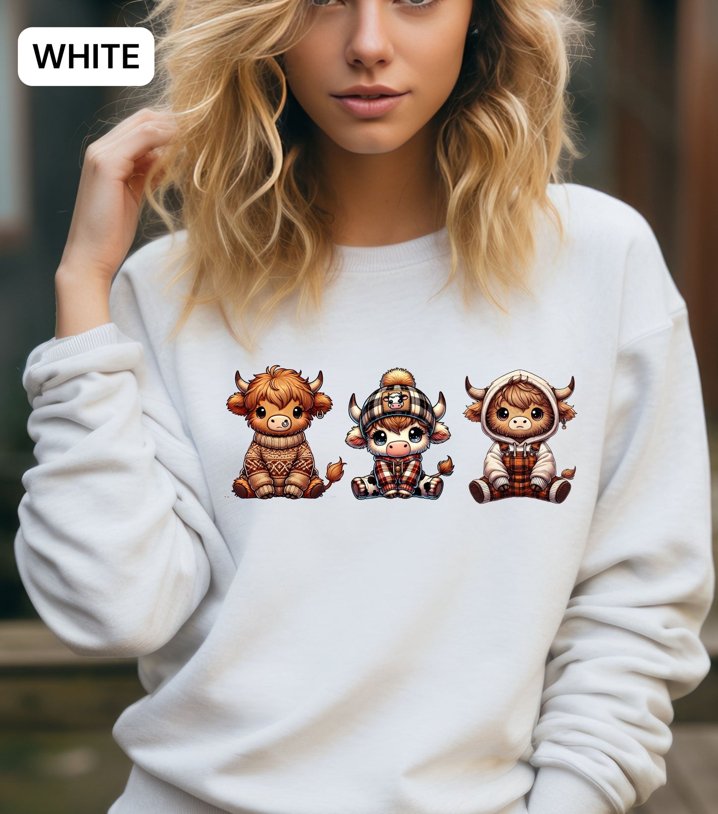 Highland Cow Sweatshirt – Funny Cow Lover Gift, Sassy Farm Animal Pullover, Cute Highland Cow Shirt, Western Fall Crewneck (Copy) (Copy)
