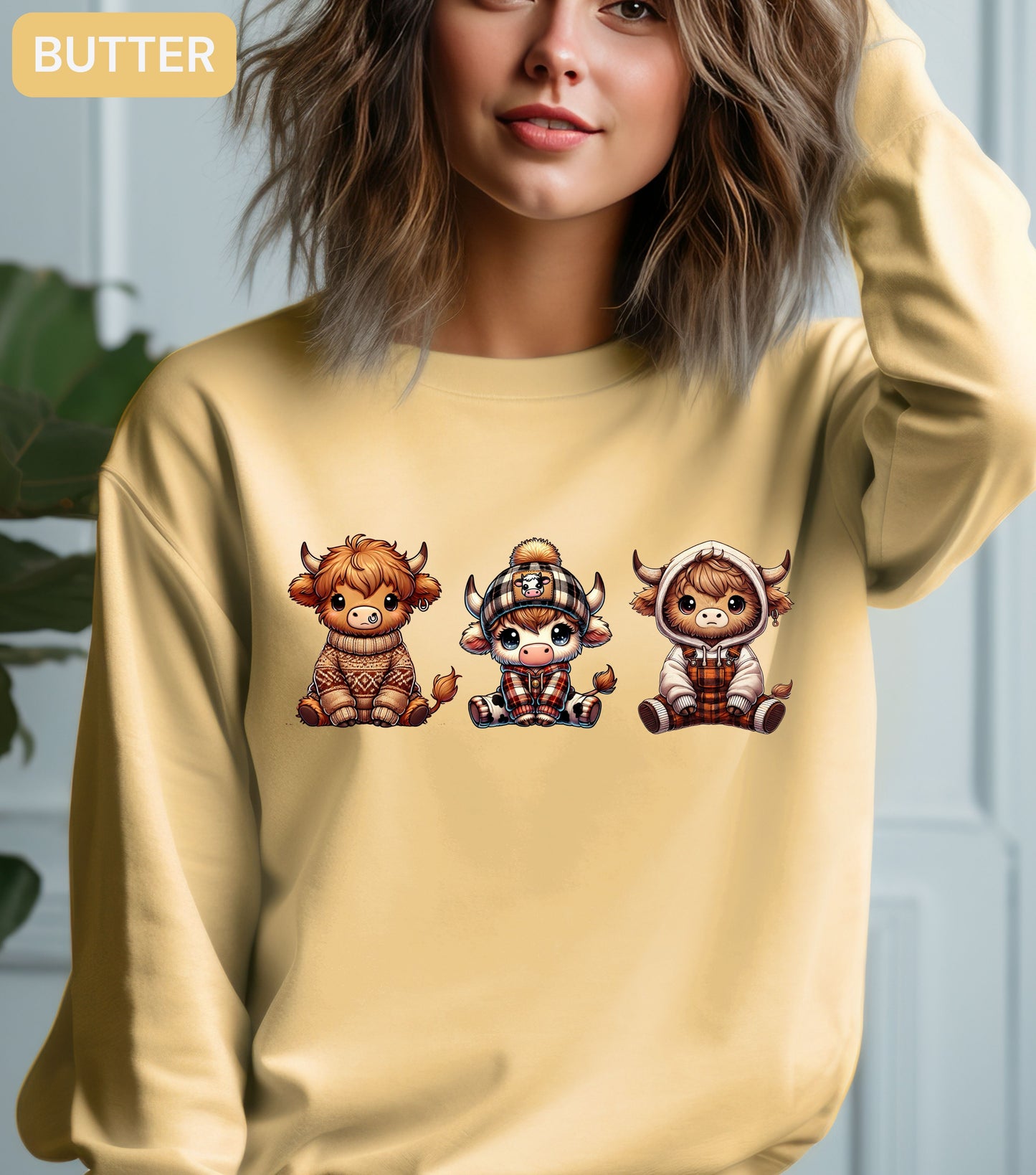 Highland Cow Sweatshirt – Funny Cow Lover Gift, Sassy Farm Animal Pullover, Cute Highland Cow Shirt, Western Fall Crewneck (Copy) (Copy)