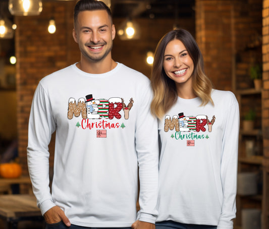 🎄 Merry Christmas Sweatshirt – Cute Holiday Pullover for Women | Festive Gingerbread, Snowman & Reindeer Design | Cozy Winter Gift