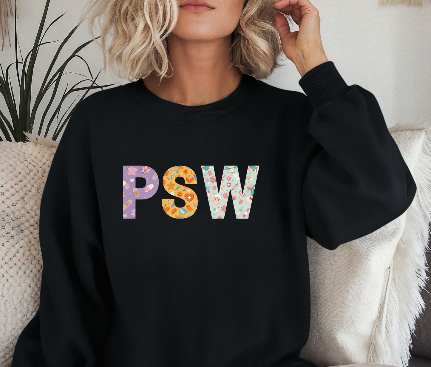 PSW Sweatshirt – Personal Support Worker Crewneck, Healthcare Appreciation Gift, Cozy Medical Staff Pullover, Nursing & Caregiver Sweater