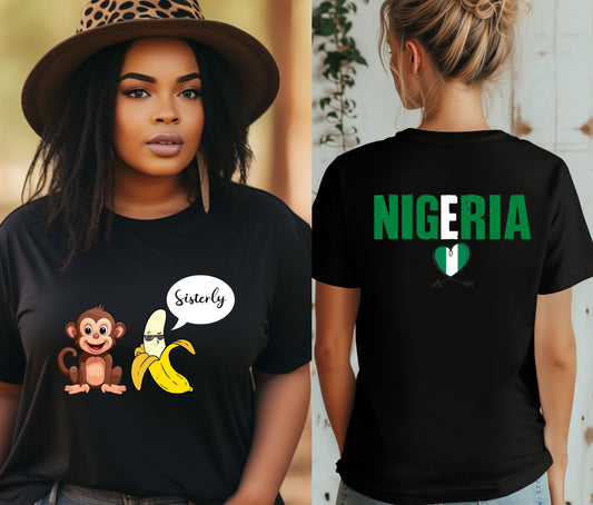 Brotherly And Sisterly Nigerian Slang Shirt, Nigerian Independece Day Shirt , Naija to the World T-Shirt, Nigerian Pride Shirt | African Heritage Tee | Green White Green Nigeria Flag Shirt | Unisex Naija Culture Tee