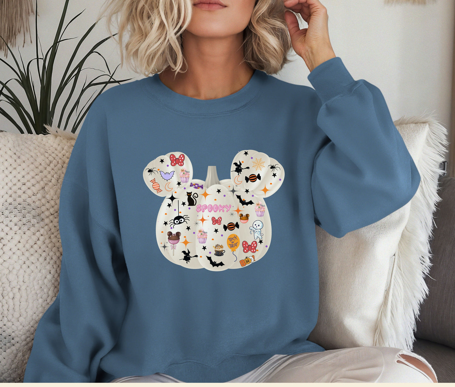 Spooky Halloween Sweatshirt, Halloween Sweatshirt, Halloween Gift, Lover Sweatshirt, Matching Mom And Daughter Sweatshirt