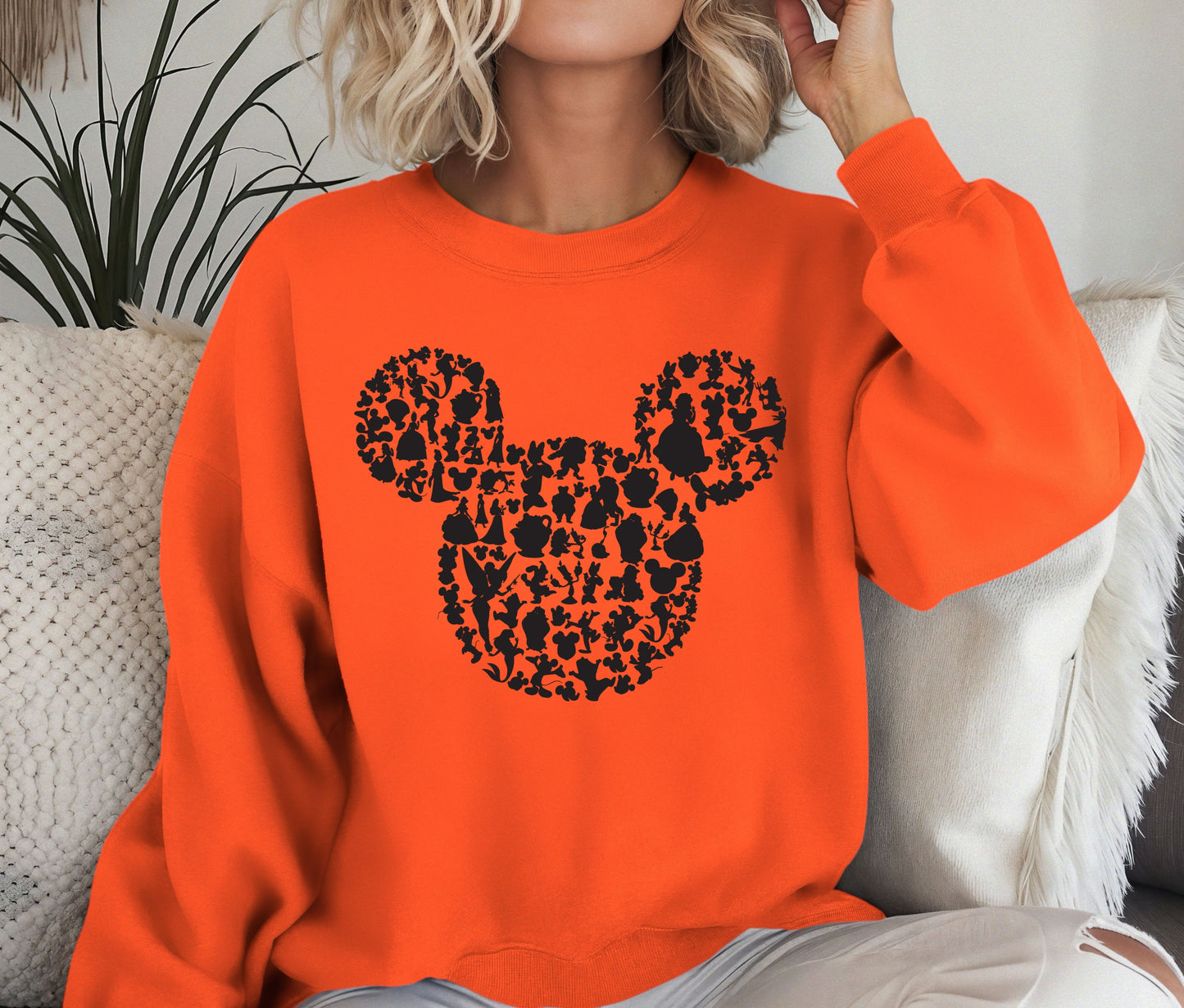 Matching Family Sweatshirt – Classic Mouse Silhouette Print 🖤