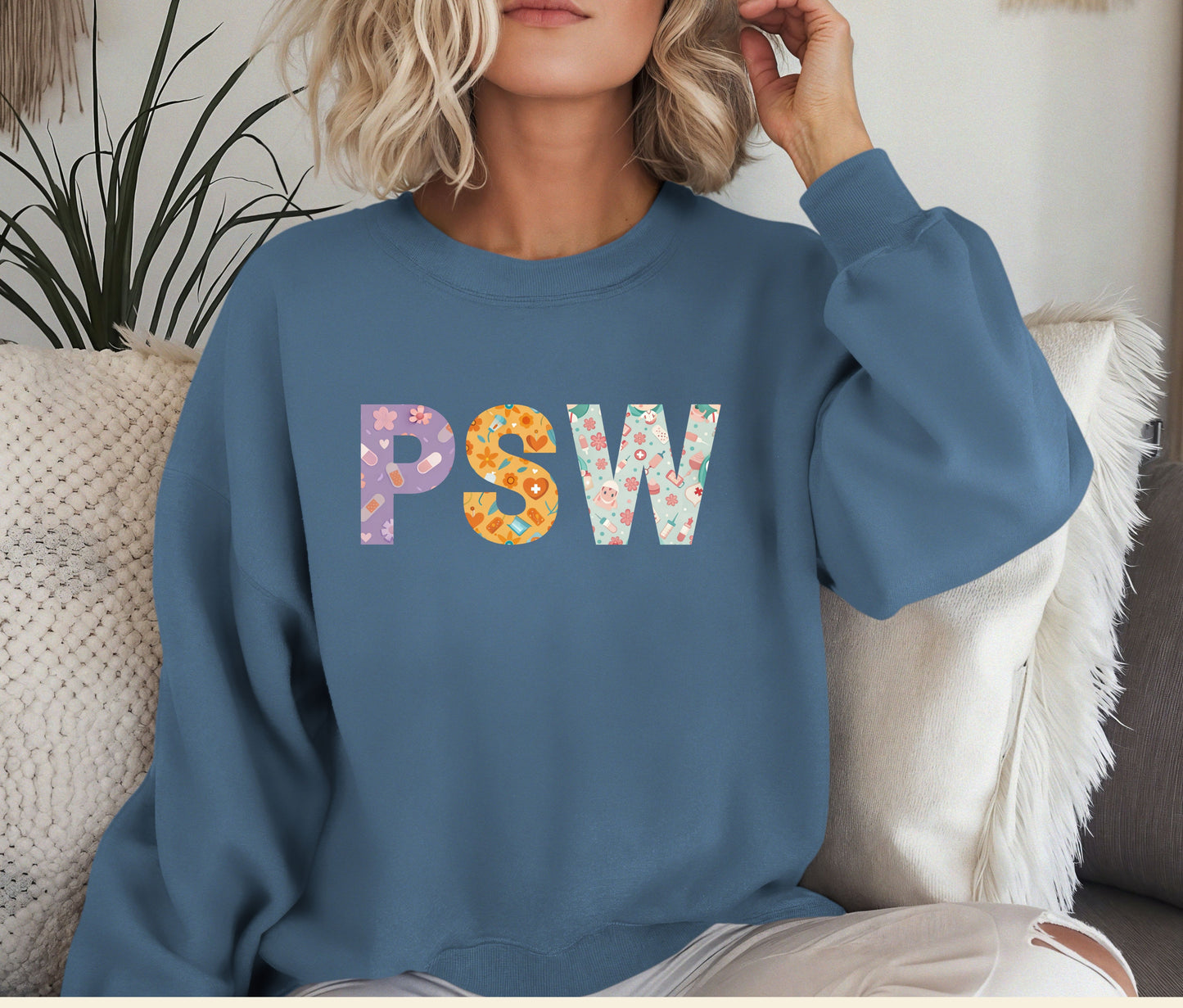 PSW Sweatshirt – Personal Support Worker Crewneck, Healthcare Appreciation Gift, Cozy Medical Staff Pullover, Nursing & Caregiver Sweater