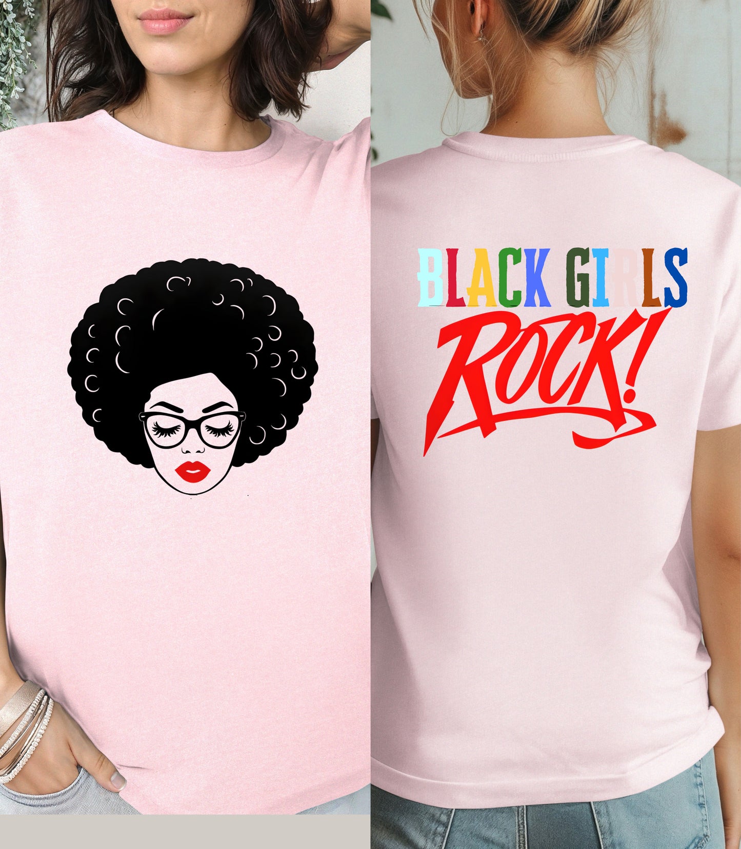 Black Girls Rock T-Shirt – Empowerment Graphic Tee for Women – Bold Afro Queen Shirt – Melanin Magic Apparel