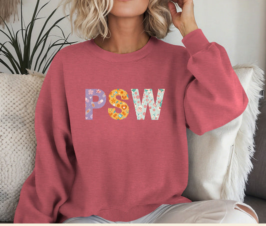 PSW Sweatshirt – Personal Support Worker Crewneck, Healthcare Appreciation Gift, Cozy Medical Staff Pullover, Nursing & Caregiver Sweater