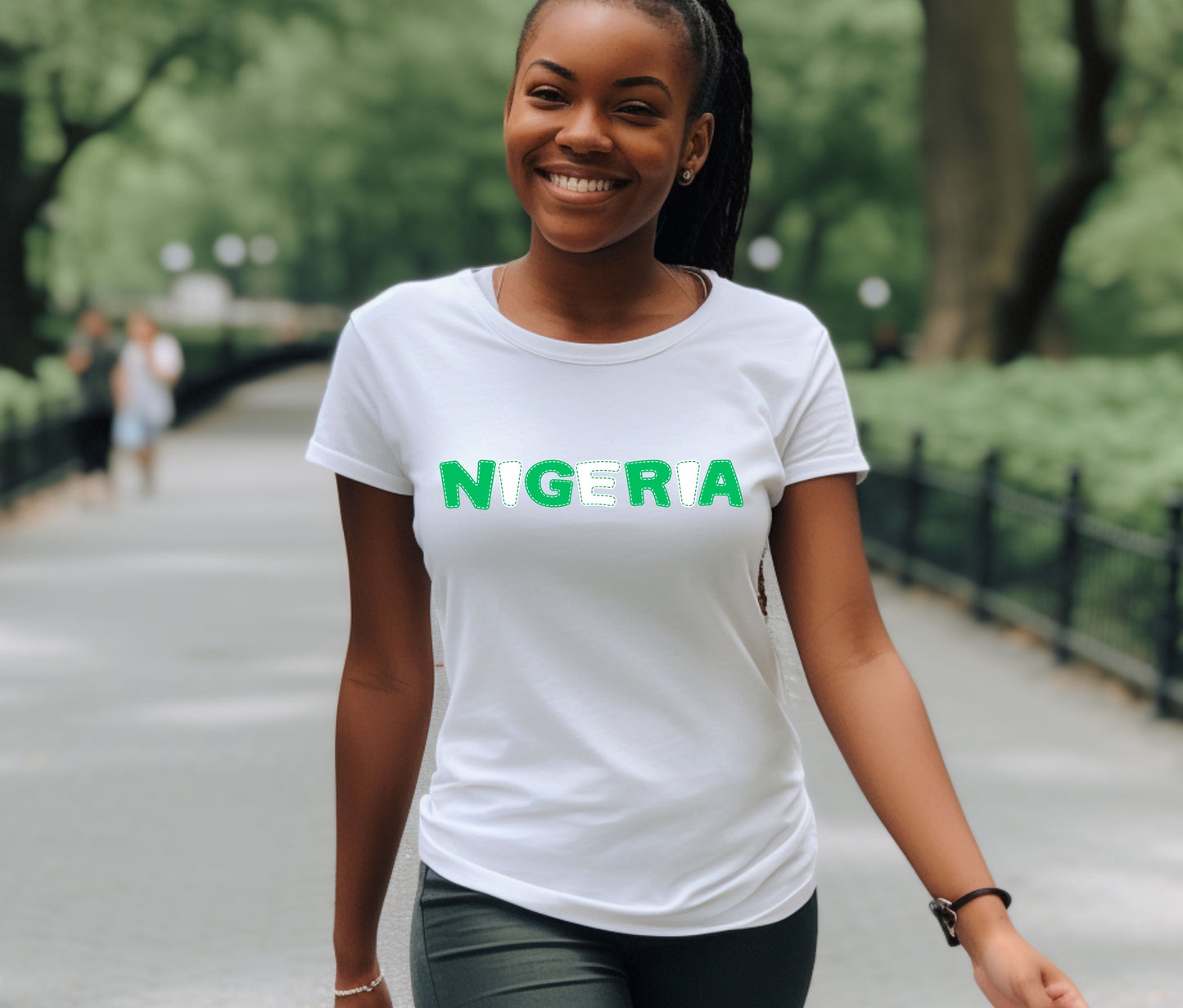 Nigerian Independece Day Shirt , Naija to the World T-Shirt, Nigerian Pride Shirt | African Heritage Tee | Green White Green Nigeria Flag Shirt | Unisex Naija Culture Tee